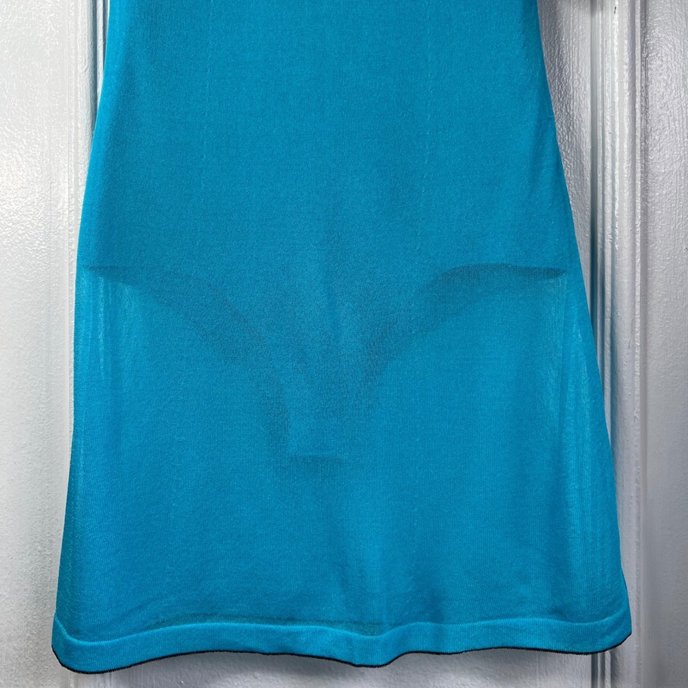 NWT Jacquemus La Robe Maille Roupao Sheer Mini Dress Knit Turquoise Blue Size 34 - Picture 5 of 16